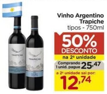 Carrefour Vinho Argentino Trapiche tipos - 750ml oferta