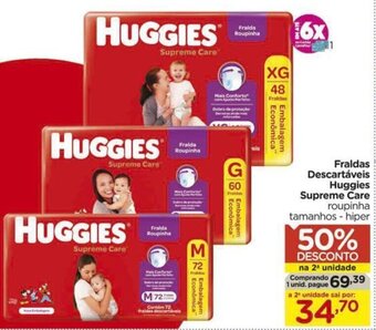 Fraldas Descartáveis Huggies Supreme Care