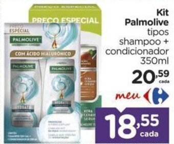 Carrefour Kit Palmolive tipos shampoo + condicionador 350ml oferta