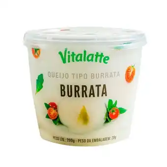 Queijo tipo burrata vitalatte 200g