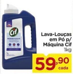 Carrefour Lava-Louças em Pó p/ Máquina Cif 1kg oferta