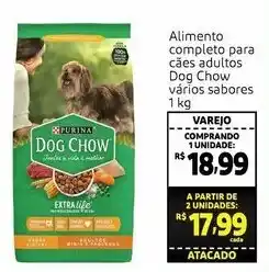 Extra Hiper Alimento completo para caes adultos Dog Chow varios sabores 1kg oferta
