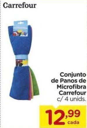 Carrefour Conjunto de Panos de Microfibra Carrefour c/ 4 unids. oferta