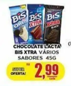 Supermercado Estrela Azul CHOCOLATE LACTA BIS XTRA VÁRIOS SABORES 45G oferta