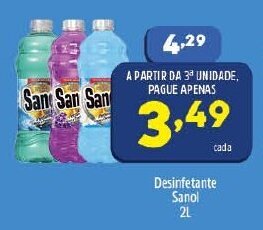 Arena Atacado Desinfetante Sanol 2L oferta