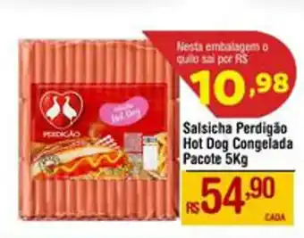 Salsicha Perdigão Hot Dog Congelada Pacote 5Kg