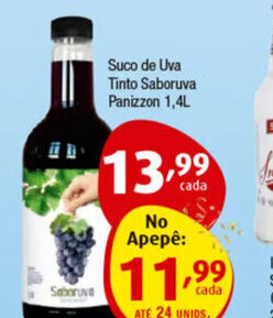 Suco de Uva Tinto Saboruva Panizzon 1,4L