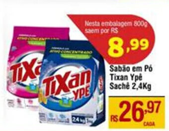 Max Atacadista Sabão em Pó Tixan Ypê Sachê 2,4Kg oferta
