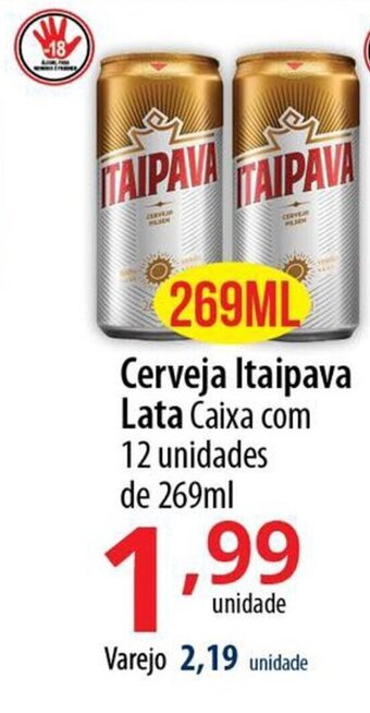 Akki Atacadista Cerveja Itaipava Lata Caixa com 12 unidades de 269ml oferta