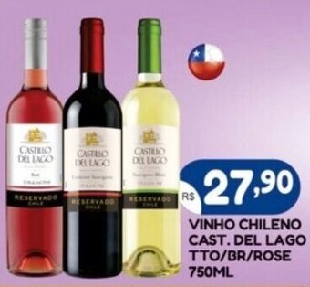 Bramil Supermercados VINHO CHILENO CAST. DEL LAGO TTO/BR/ROSE 750ML oferta