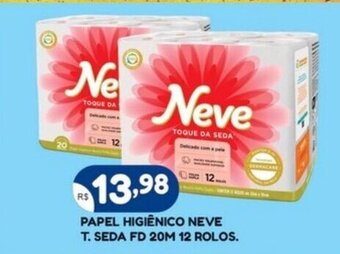 PAPEL HIGIÊNICO NEVE T. SEDA FD 20M 12 ROLOS.