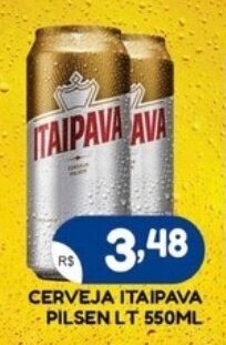 Bramil Supermercados CERVEJA ITAIPAVA PILSEN LT 550ML oferta