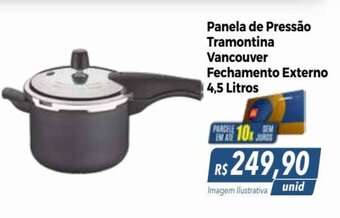 Hiper Moreira Panela de Pressão Tramontina Vancouver Fechamento Externo 4,5 Litros oferta