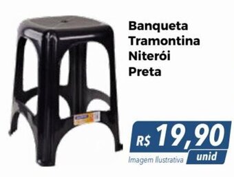 Banqueta Tramontina Niterói Preta
