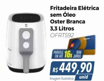 Fritadeira Elétrica sem Óleo Oster Branca 3,3 Litros