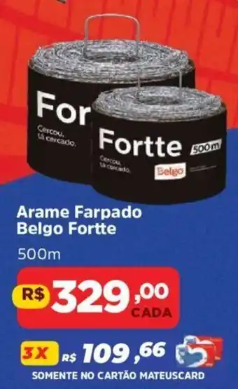 Supermercados Mateus Arame Farpado Belgo Fortte 500m oferta