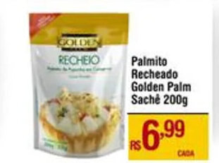 Max Atacadista Palmito Recheado Golden Palm Sachè 200g oferta