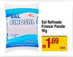 Max Atacadista Sal Refinado Finosal Pacote 1Kg oferta