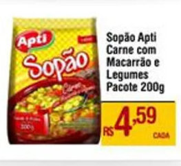 Sopão Apti Carne com Macarrão e Legumes Pacote 200g