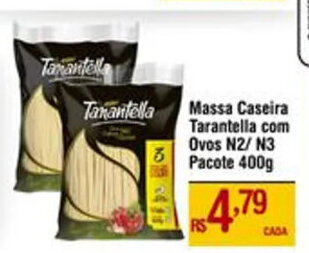 Max Atacadista Massa Caseira Tarantella com Ovos N2/ N3 Pacote 400g oferta