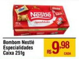 Max Atacadista Bombom Nestlé Especialidades Caixa 251g oferta