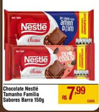 Max Atacadista Chocolate Nestlé Tamanho Família Sabores Barra 150g oferta