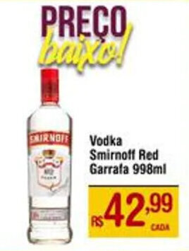 Max Atacadista Vodka Smirnoff Red Garrafa 998ml oferta