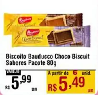 Max Atacadista Biscoito Bauducco Choco Biscuit Sabores Pacote 80g oferta
