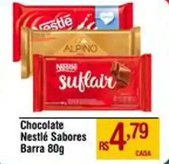 Max Atacadista Chocolate Nestlé Sabores Barra 80g oferta