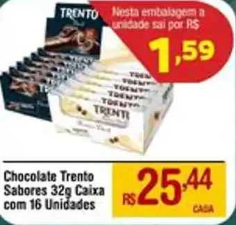Max Atacadista Chocolate Trento Sabores 32g Caixa com 16 Unidades oferta