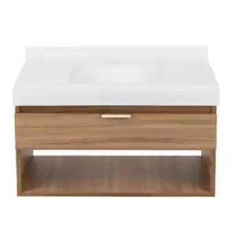 Leroy Merlin Gabinete para banheiro com cuba 48x70x40cm marrom e branco lille 70 bergan oferta