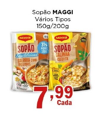 Supermercados Mundial Sopão MAGGI Vários Tipos 150g/200g oferta