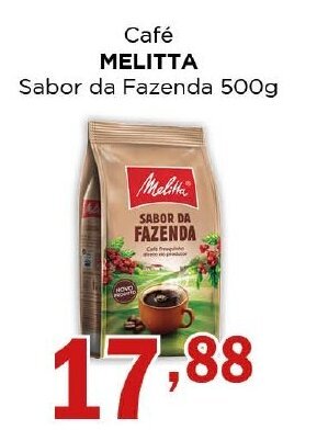 Supermercados Mundial Café MELITTA Sabor da Fazenda 500g oferta