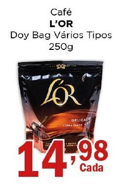 Supermercados Mundial Café L'OR Doy Bag Vários Tipos 250g oferta