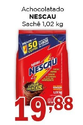 Supermercados Mundial Achocolatado NESCAU Sachê 1,02 kg oferta