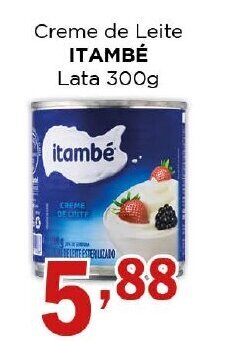 Supermercados Mundial Creme de Leite ITAMBÉ Lata 300g oferta