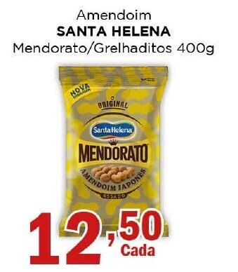 Supermercados Mundial Amendoim SANTA HELENA Mendorato/Grelhaditos 400g oferta