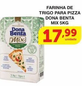 Roldão Farinha de trigo para pizza dona benta mix 5kg oferta