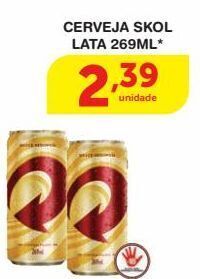 Roldão Cerveja skol lata 269ml* oferta