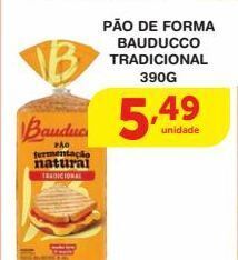 Roldão Pão de forma bauducco tradicional 390g oferta
