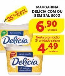 Roldão Margarina delícia com ou sem sal 500g oferta