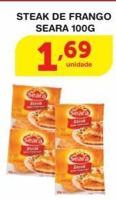 Roldão Steak de frango seara 100g oferta