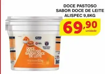 Roldão Doce pastoso sabor doce de leite alispec 9,8kg oferta