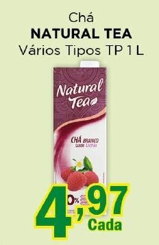 Supermercados Mundial Chá NATURAL TEA Vários Tipos TP 1 L oferta