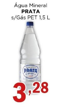 Água Mineral PRATA s/Gás PET 1,5 L