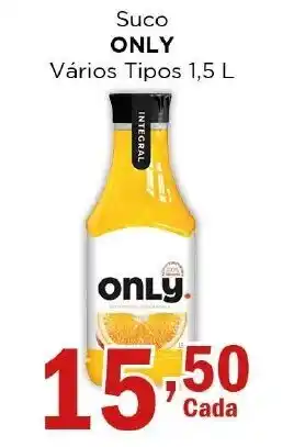 Supermercados Mundial Suco ONLY Vários Tipos 1,5 L oferta