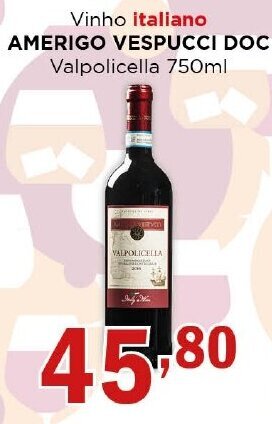 Supermercados Mundial Vinho italiano AMERIGO VESPUCCI DOC Valpolicella 750ml oferta