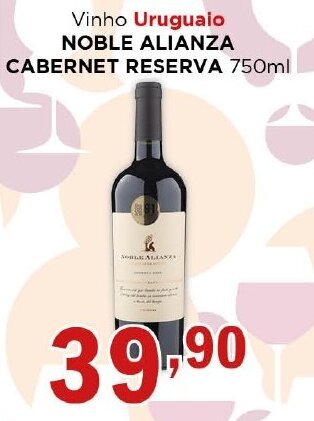 Vinho Uruguaio NOBLE ALIANZA CABERNET RESERVA 750ml