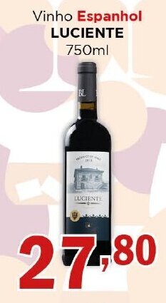 Supermercados Mundial Vinho Espanhol LUCIENTE 750ml oferta
