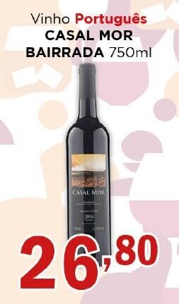 Supermercados Mundial Vinho Português CASAL MOR BAIRRADA 750ml oferta
